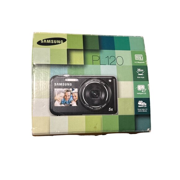 Samsung PL120 Digital Camera TESTED 14.2MP 5x Zoom 2.7" LCD Black With Accessori - Picture 1 of 14